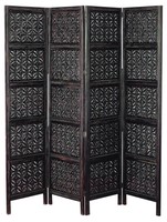 Gwg Outlet Wood 4 Panel Room Divider Screen With Chocolate Brown Color 32618 on sale Gwg Outlet Wood 4 Panel Room Divider Screen With Chocolate Brown Color 32618 on sale