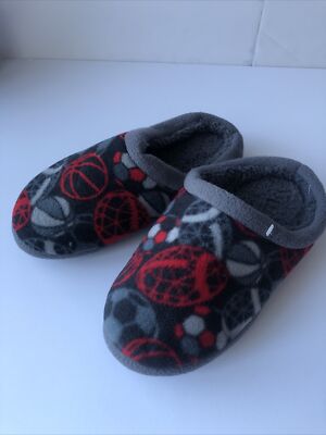 CUDDL DUDS BLUE SPORTS CLOG SLIPPERS BOYS M 3-4 NEW