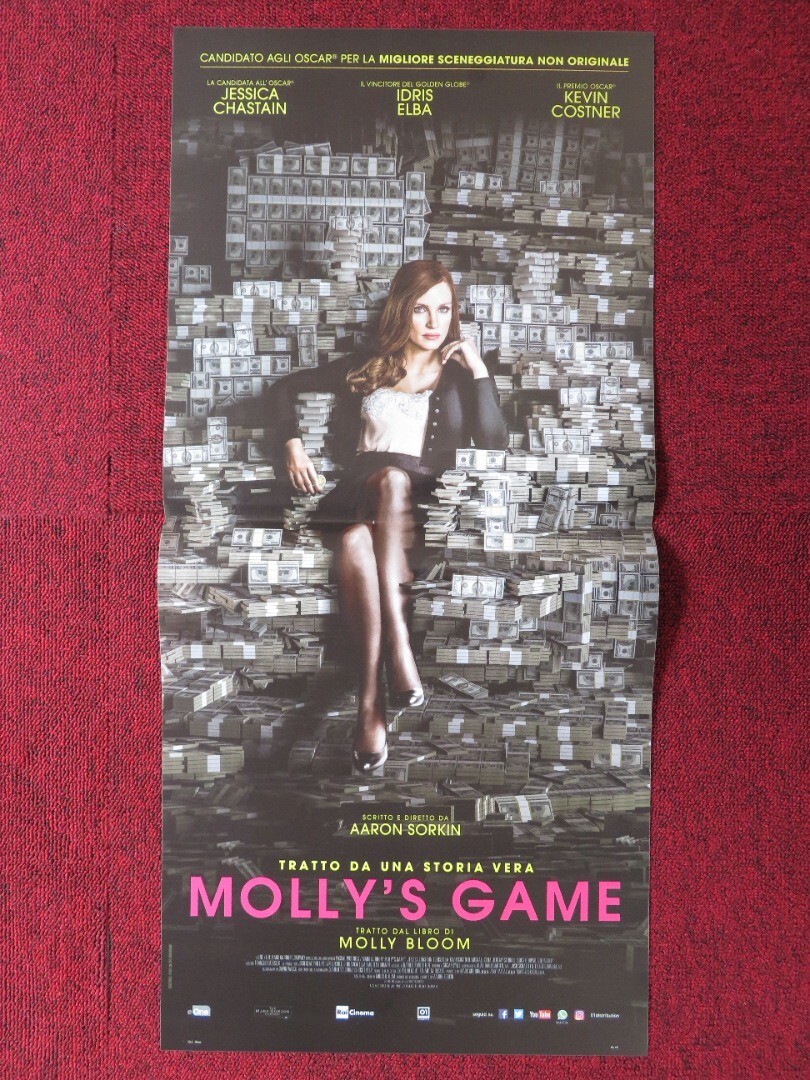 Locandina originale film Molly's Game (2017) - Regia di Aaron Sorkin