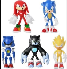 SONIC FIGURE SET-5 ACTION FIGURES-5 TO 6 INCHES TALL PVC-NEXT DAY SHIPPING