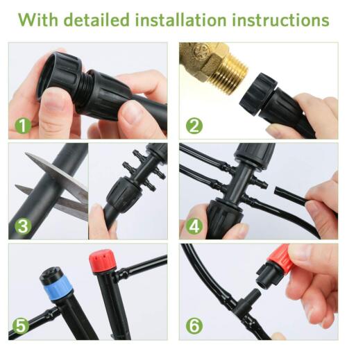 Drip Irrigation Kit 169ft Greenhouse Watering System 1/4 Inch Automatic Patio Mi - Picture 6 of 7