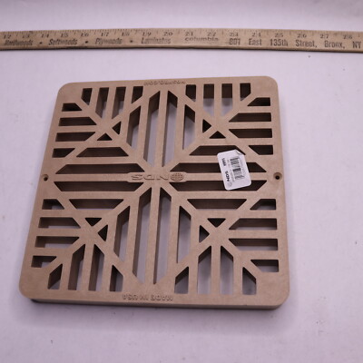 NDS Square Catch Basin Drain Grate Sand Plastic 9'' H999S