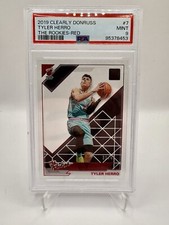 Tyler Herro 2019-20 Clearly Donruss Basketball #7 The Rookies Red /49 RC PSA 9