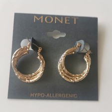 Nuovi orecchini a cerchio floreali intrecciati Monet regalo moda donna festa gioielli