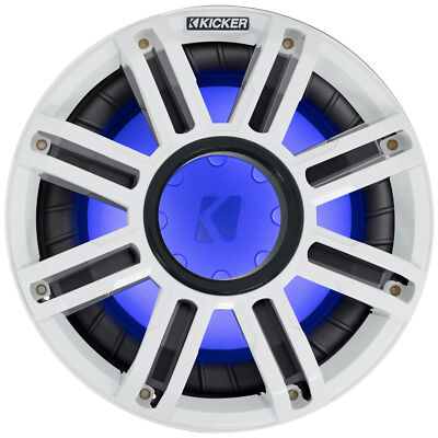 KICKER 51MWE104 10'' 400 Watt RMS Marine Boat Subwoofer w/Black/White Sub Grills