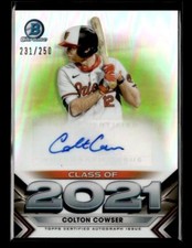 2021 Bowman Draft #C21-CC Colton Cowser Class of 2021 Auto #/250 Orioles