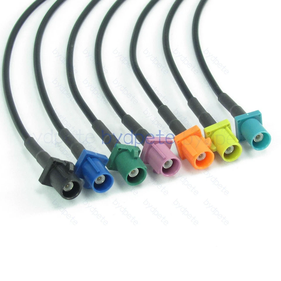 Fakra-A Black Female RG174 cable to SMA SMB SMC N UHF BNC TNC FME MCX MMCX CRC9 - Image 3 of 4