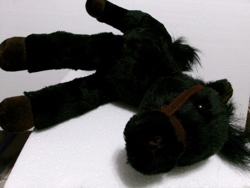Brindle Pferd Plüsch Wells Fargo 14" Mike Pony Plüschtier schwarz & braun - Bild 2 von 9