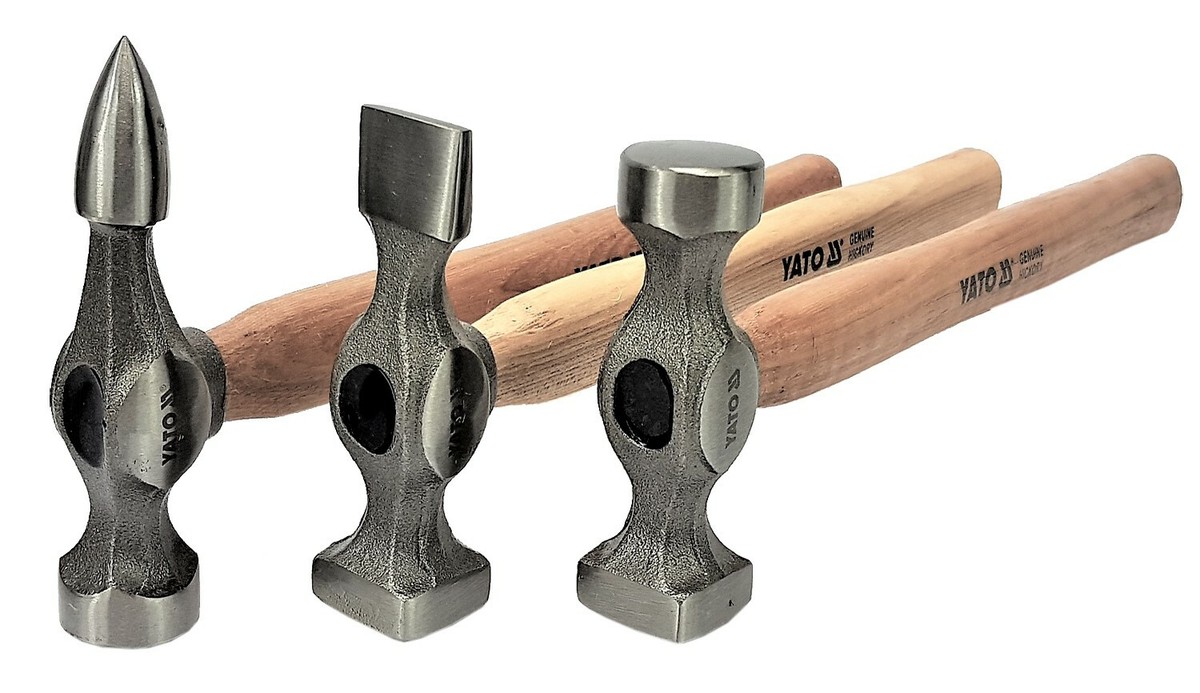 7-teiliges Ausbeulwerkzeug Set - Karosseriehammer Mit Fiberglas-Griffen