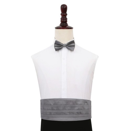 Accesorio ajustable formal de boda Cummerbund para hombre Shantung de DQT - Imagen 20 de 22