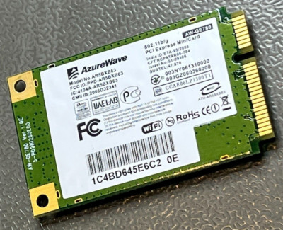 Azurewave - AR5BXB63 Mini PCIe Express WIFI WLAN Modul 802.11b/g 54Mbps 2.4GHz