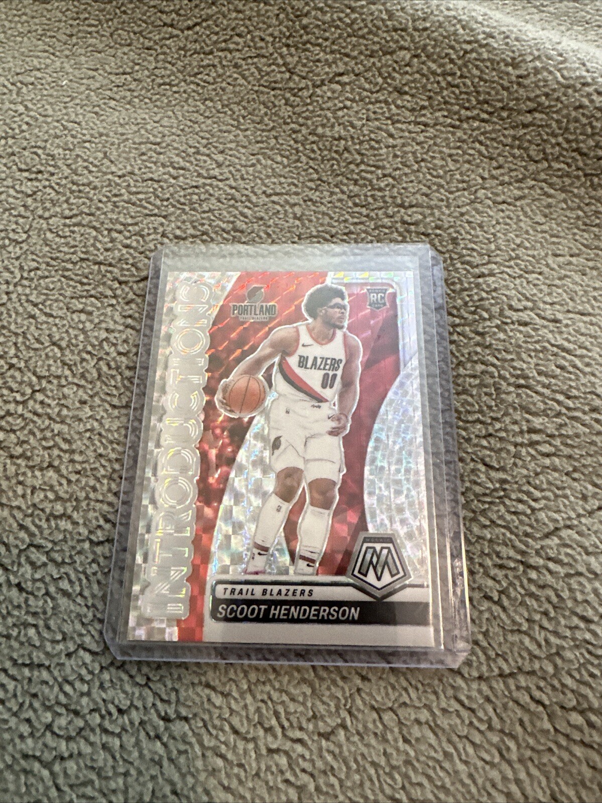 2023-24 Panini Mosaic Basketball Scoot Henderson Introductions Silver 18 Blazers