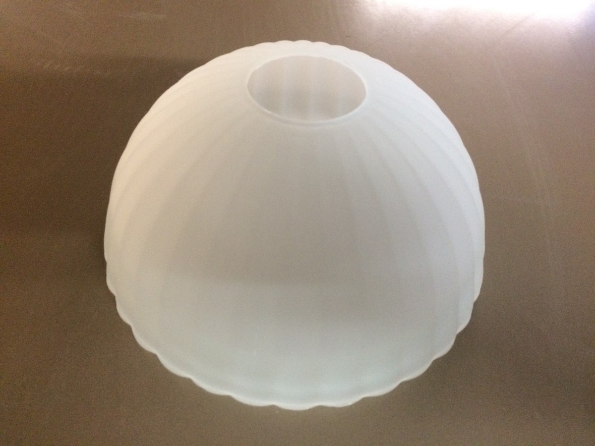 Lampenglas Strukturglas Antik, Ø 160 Mm, Höhe 140 Mm, Für E27 Fassung – Gebraust, Leicht Bräunlich, Ca. 760 G, Für Pendel- & Hängeleuchten
