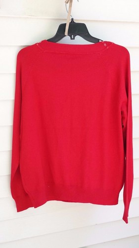 George womens red sweater Beaded size XL 16-18 - Picture 3 of 3
