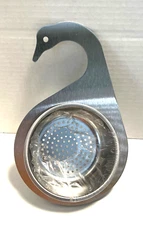 Swan Drain Basket Storage Rack Sink Filter Kitchen Sink Strainer Stainless Steel