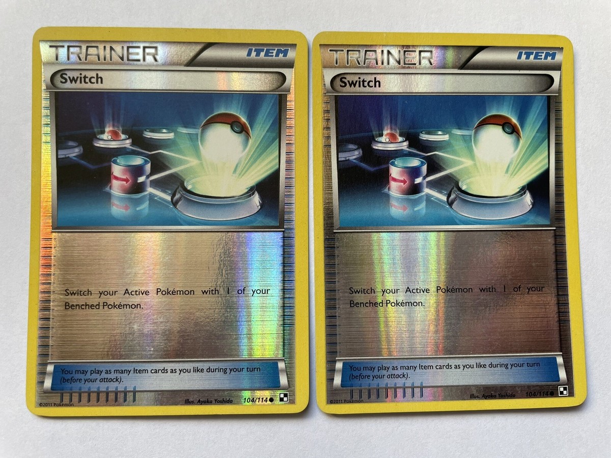 2x Switch 104/114 MP-LP Reverse-Holo Black & White 2011 Pokemon