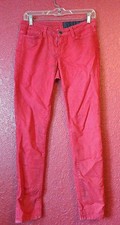 Resin NY Lariat Ankle Skinny Jeans Distressed red dan funderburgh sz 26 lot 004