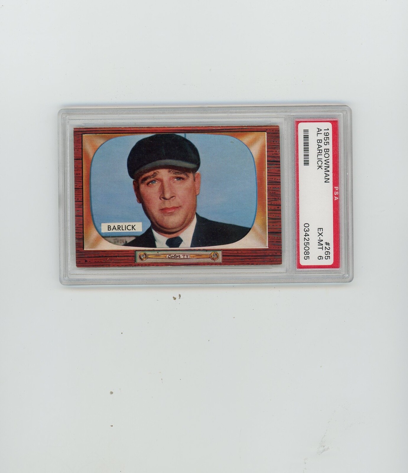 1955 Bowman PSA 6+ #265 Al Barlick Hall of Fame Umpire Really nice 6!