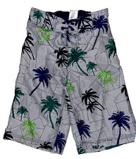 Gymboree Boys Swim Shop Blue and Green Palm Trees Swim Shorts Board SIZE 6
