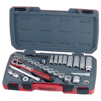 Teng T3839 3/8-inch Socket Set Metric Drive (39 Pieces) Teng T3839 3/8-inch Socket Set Metric Drive (39 Pieces)
