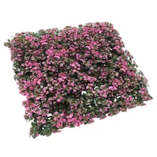 20"x20" Artificial Faux Leaf Pink Reineckia Carnea Fence Screen Wall Decor Panel