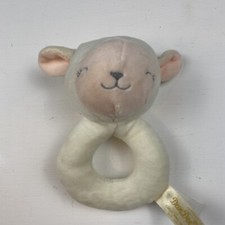 Dandee Collector s Choice Infant Baby Lamb Plush Rattle Toy