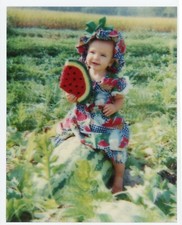 Young Girl Eating Watermelon Lenticular 3-D Picture 8 by 10 inches Great 3-D!