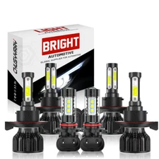 PARA FIT 2009-2014 Ford F150 Faro LED Hi Lo + bombillas de luz antiniebla 6pc