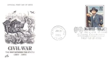 CIVIL WAR  GENERAL ULYSSES S GRANT 1995 ARTCRAFT CACHET FDC UNADDR