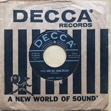 BUDDY HOLLY LOVE ME  / YOU ARE MY ONE DESIRE USA DECCA 1958 VINYL 7 "  9-30543