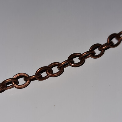 Ankerkette Breite 4x3mm , 0,5m Kupfer Rostfarben detaillierte Ausführung neu