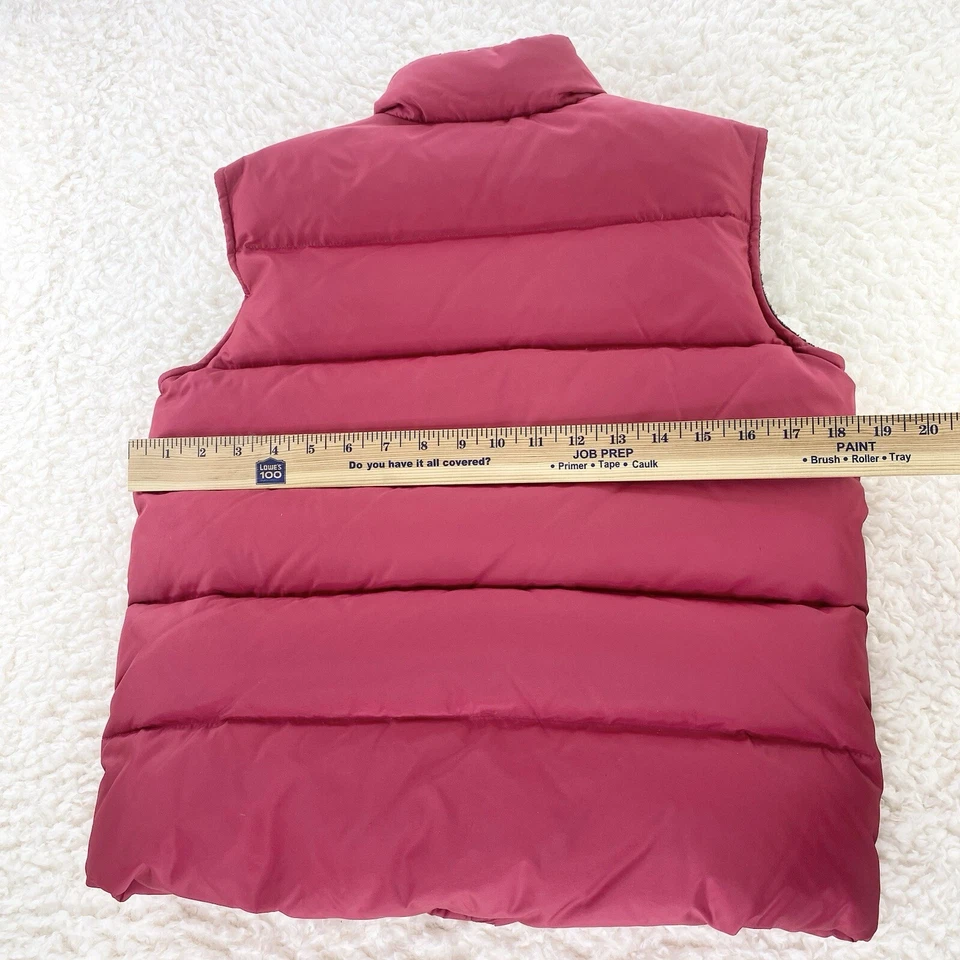 Chaleco acolchado vintage Gap Down rosa con forro negro niñas jóvenes XL cremallera completa Foto 4 de 4