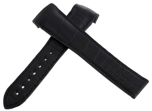 Omega Black Leather Planet Ocean Watch 