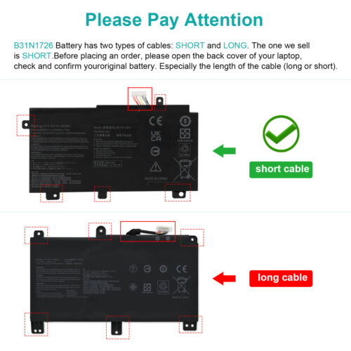 B31N1726 Laptop Battery for ASUS FX504 FX504GD FX505GM FX505GE FX80GD FX86 - Picture 2 of 12