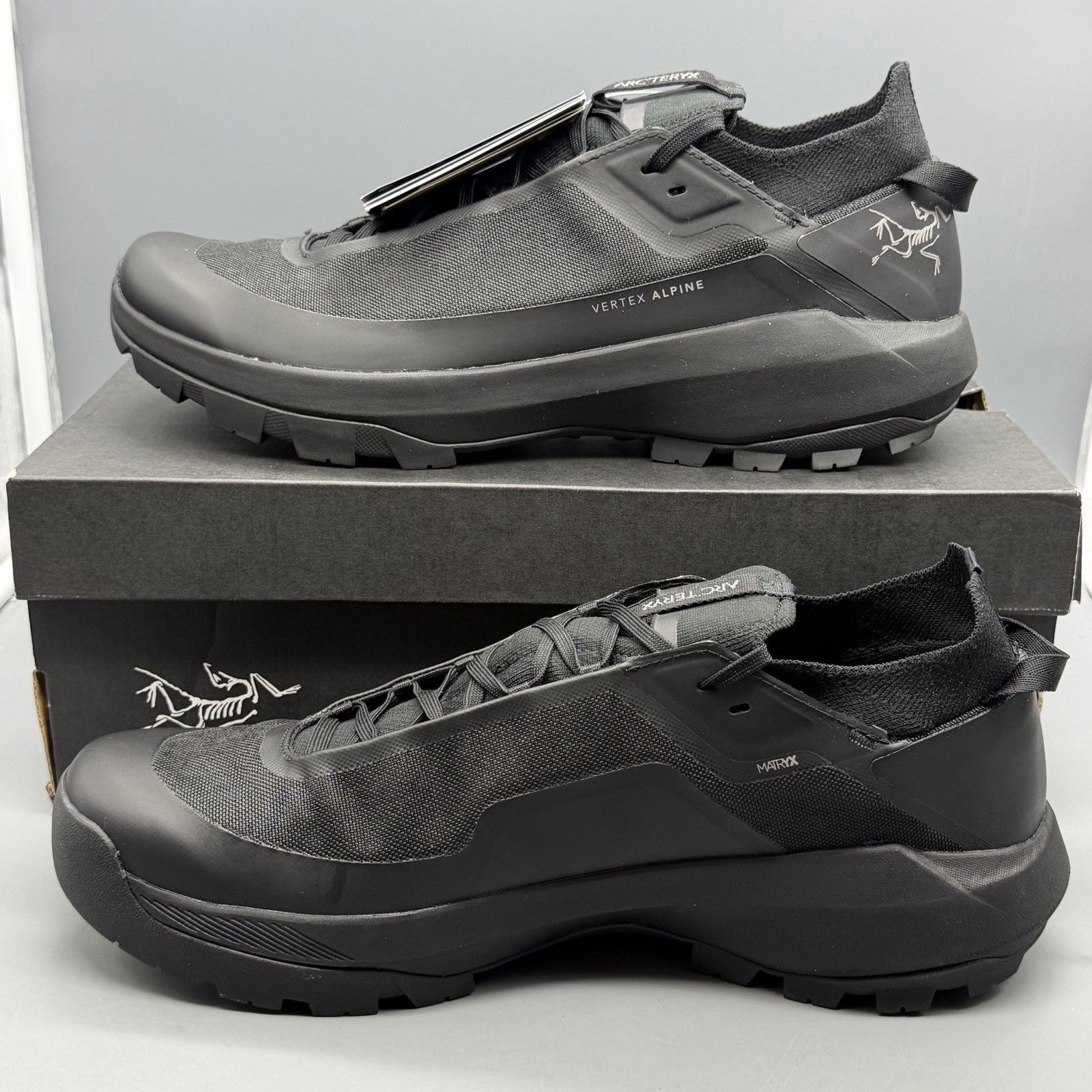 Arc'teryx Vertex Alpine Men's 10.5 Triple Black Trail Running Outdoor Shoes NWB!