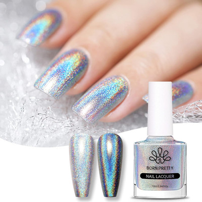 Iridescent Nagellack 10 ml Magic Rainbow Silver Effekt Nagellack Holo Glitte