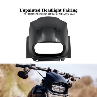 Unpainted Headlight Fairing Mask Cowl For Harley Softail Fat Bob FXFBS 2018-2023