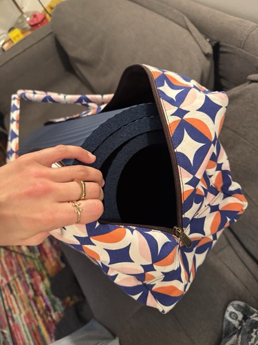 Yoga Mat Carry Bag (fits Xtra Thick Mats Too) With Zip Pocket In Front - Picture 3 of 4
