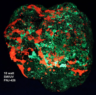 Excellent SW/UV "Polka Dot Ore" Willemite/Calcite from Franklin New Jersey 426