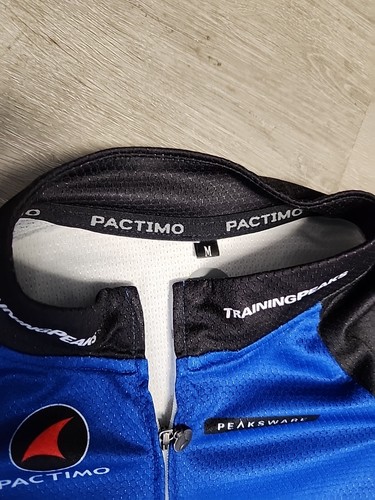 Pactimo Cycling Full Zip Jersey Training Peaks Graphic Logos Mens Medium - Picture 4 of 5