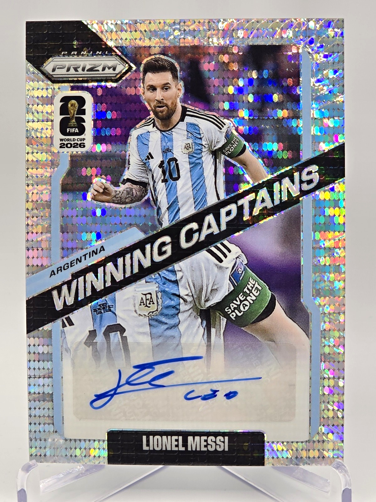 Lionel Messi AUTO 2026 PANINI Prizm FIFA WC Winning Captains WC-LM Breakaway