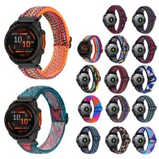 26MM Woven Nylon Elastic Strap Band For Garmin Fenix 7X/6X/5X/3 Pro instinct 2x