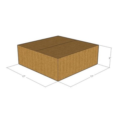 5 17x17x6 Kraft Brown Corrugated Shipping Boxes 32 ECT Single-Wall New