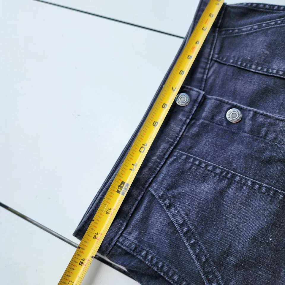 Old Navy Girl's Button Front Denim Jean Skirt Black Med Wash Sz XL (14) - Image 4 of 4