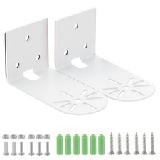 White wall mount shelves for cameras and speakers, 2-pack