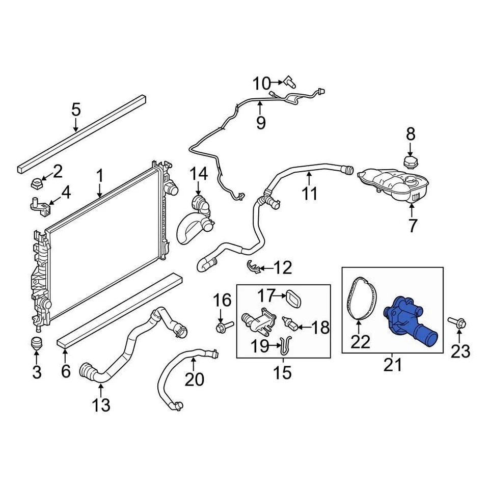 For Ford Explorer 2013-2015 Ford CJ5Z8575A Engine Coolant Thermostat Kit Foto 2 de 3