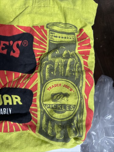 Trader Joe's The Pickles Tote Bag Canvas Reusable Grocery Shopping USA Eco Shopp - Picture 3 of 6