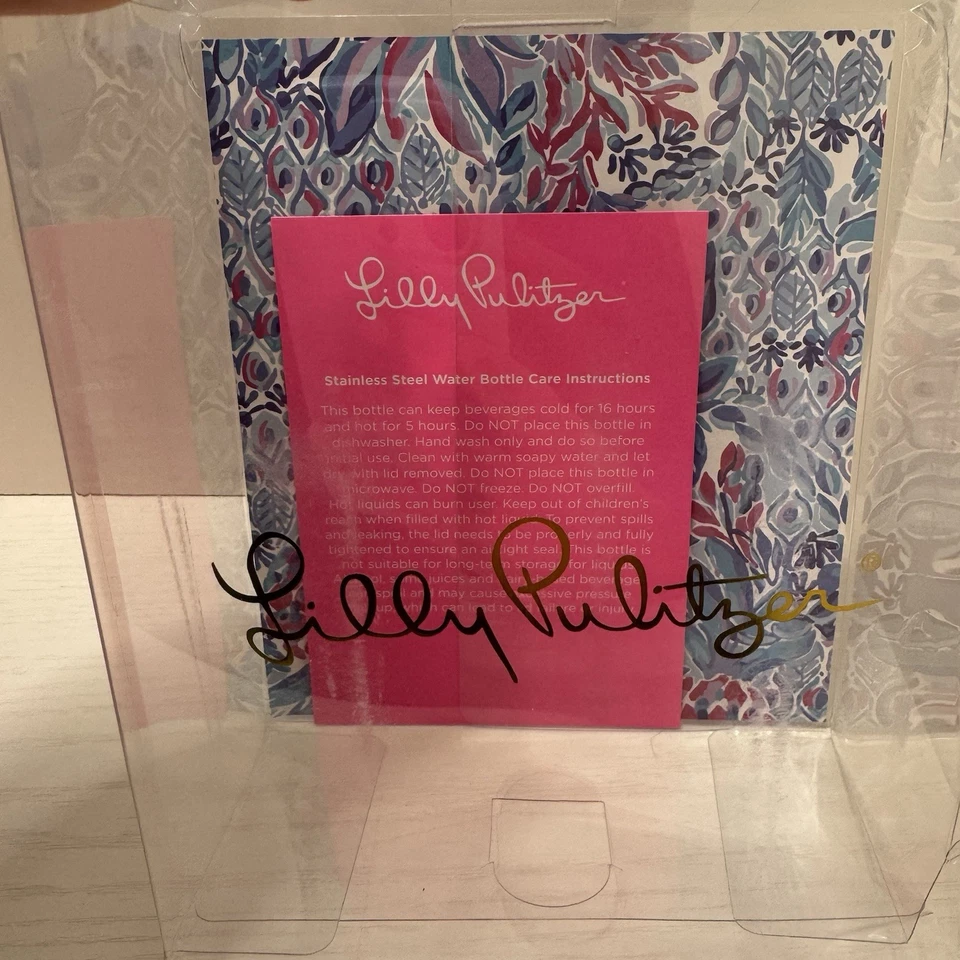Lilly Pulitzer Stainless Steel Water Bottle Set New In Package - Image 4 of 4