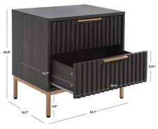 Safavieh LYLIA 2 DRAWER NIGHTSTAND, Reduced Price 2172767537 NST9605E