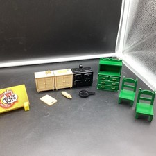 Vintage Sylvanian Families Complete Kitchen Set  2822 , 1985 Epoch / TOMY